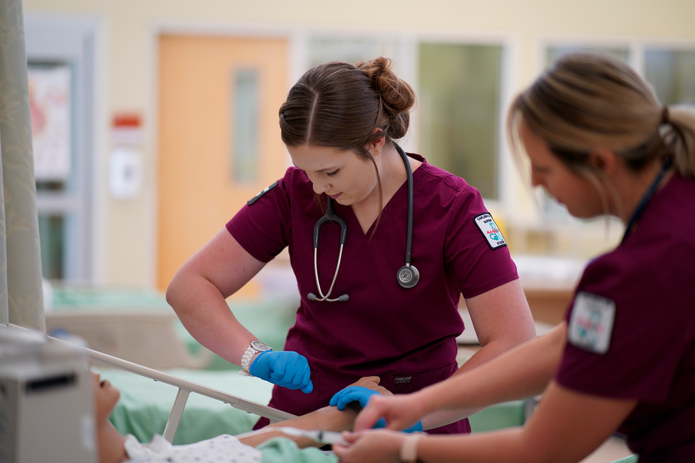 Nursing Students getting out class