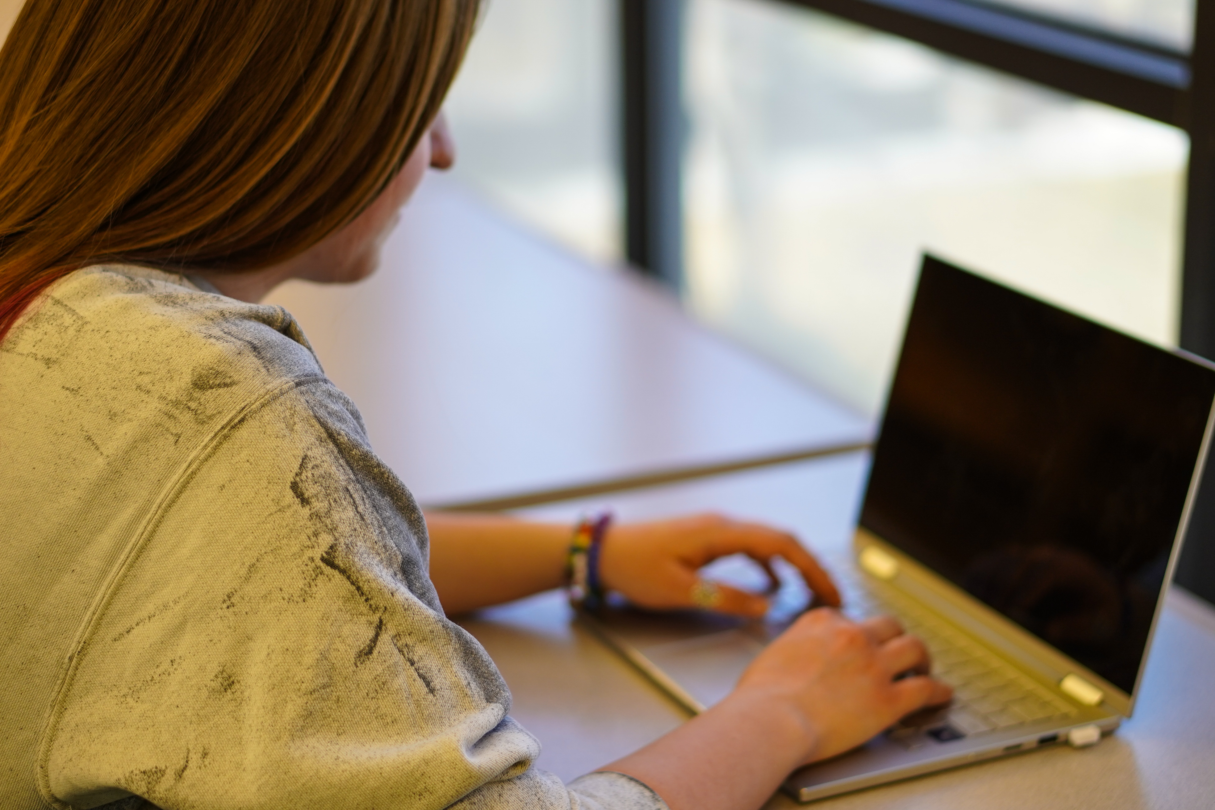 Girl on computer