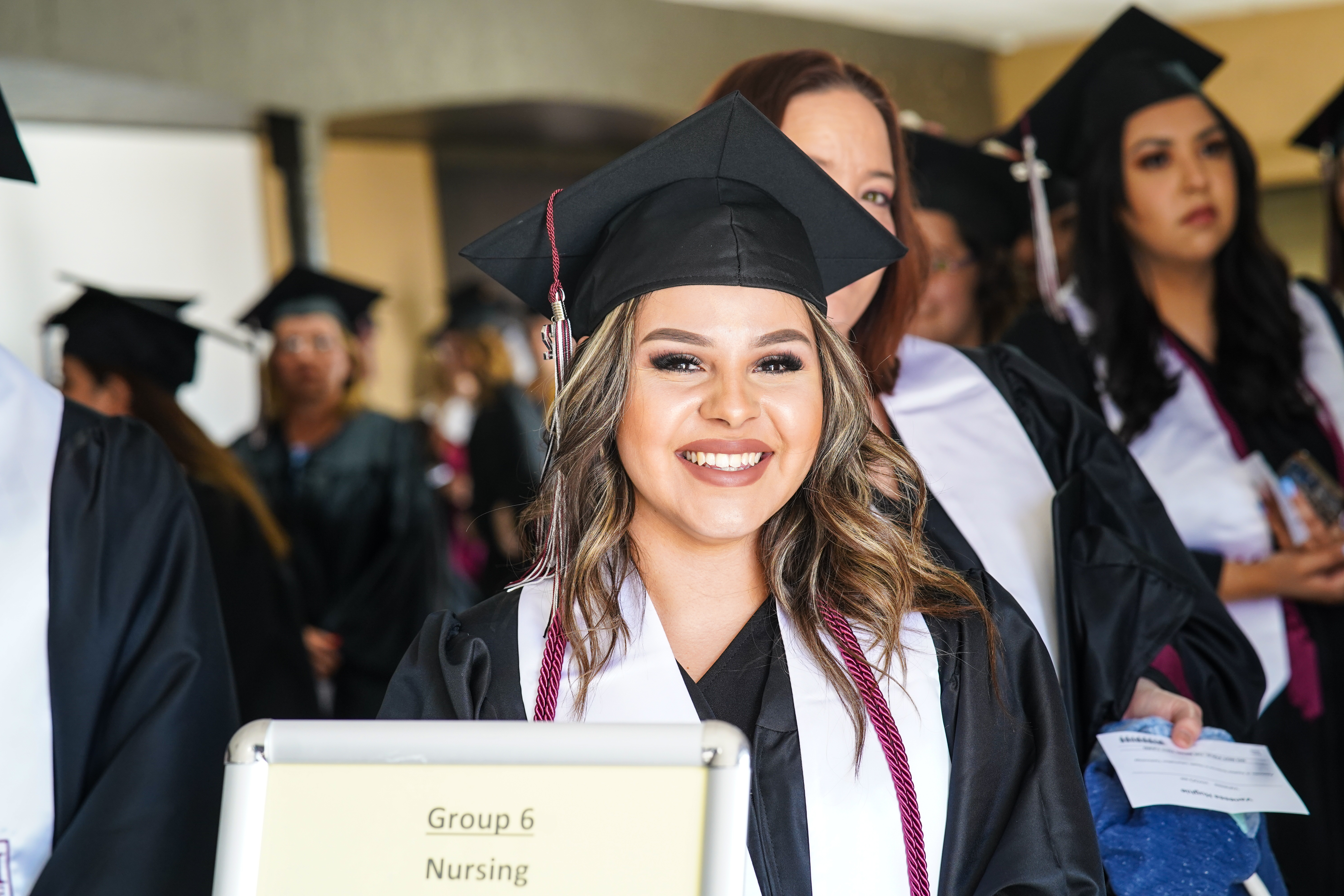 Nursing Graduate student in Cap and Gown